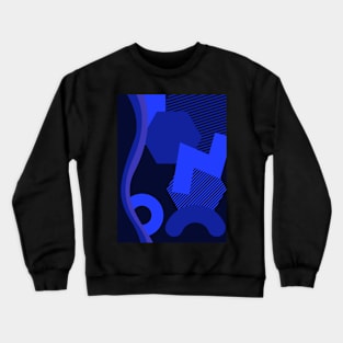 Blue Graphic Art Crewneck Sweatshirt